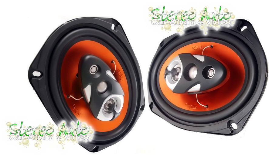 Altoparlanti ovali auto 6x9, modello Juice Audio JS694. Casse per auto da 15x23 cm a 4 vie coassiali, immagine grande e dettagliata.