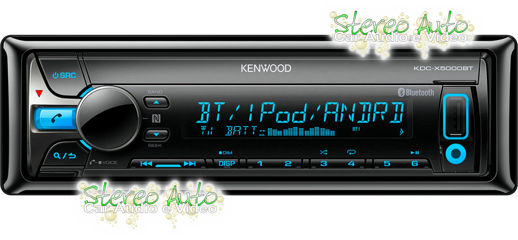 Autoradio Bluetooth, con Porta USB e Lettore CD, Stereo per Auto 1 din, Aux-In, 3 Pre-Out RCA, Kenwood KDC-X5000BT, seconda immagine grande e dettagliata