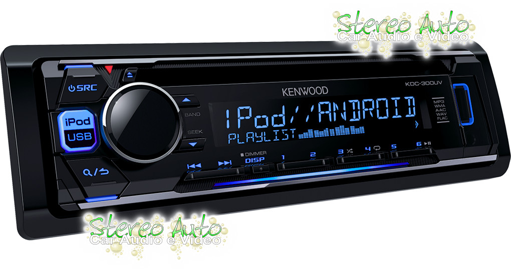Autoradio con Porta USB e Lettore CD, Stereo per Auto 1 din, Aux-In, 3 Pre-Out RCA, Kenwood KDC-300UV, immagine grande e dettagliata