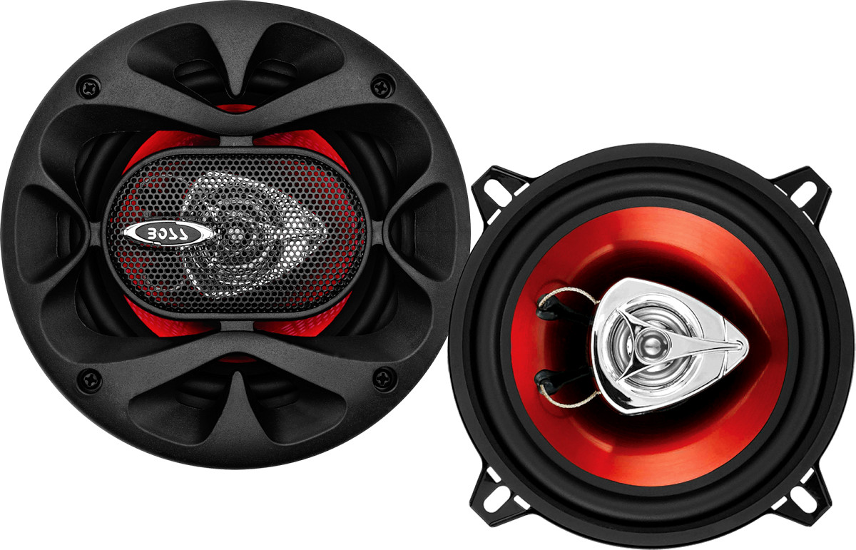 Altoparlanti per auto da 13 cm, modello Boss CH5520, casse coassiali a 2 vie, con woofer diametro 130 mm e tweeter, per installazione nelle predisposizioni delle portiere oppure a pannello pianale sulla cappelliera. Vista principale.