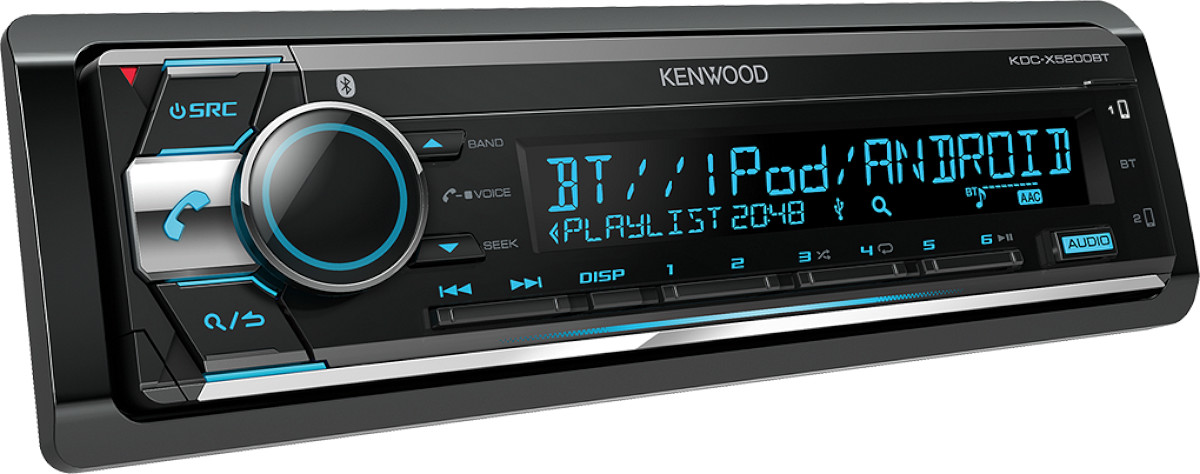 Autoradio Bluetooth CD USB Aux-In Uscite RCA 1 din Kenwood KDC-X5200BT