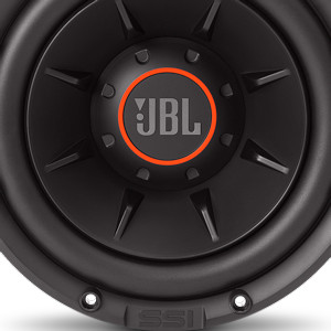 Subwoofer per auto da 25 cm, modello JBL S2-1024, driver passivo a singola bobina 2 o 4 ohm, diametro 10 pollici. Vista principale frontale.