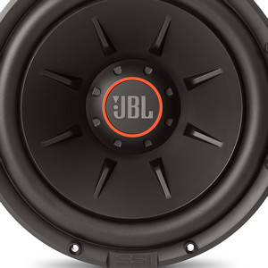 Subwoofer per auto da 30 cm, modello JBL S2-1224, driver passivo a singola bobina 2 o 4 ohm, diametro 12 pollici. Vista principale frontale.