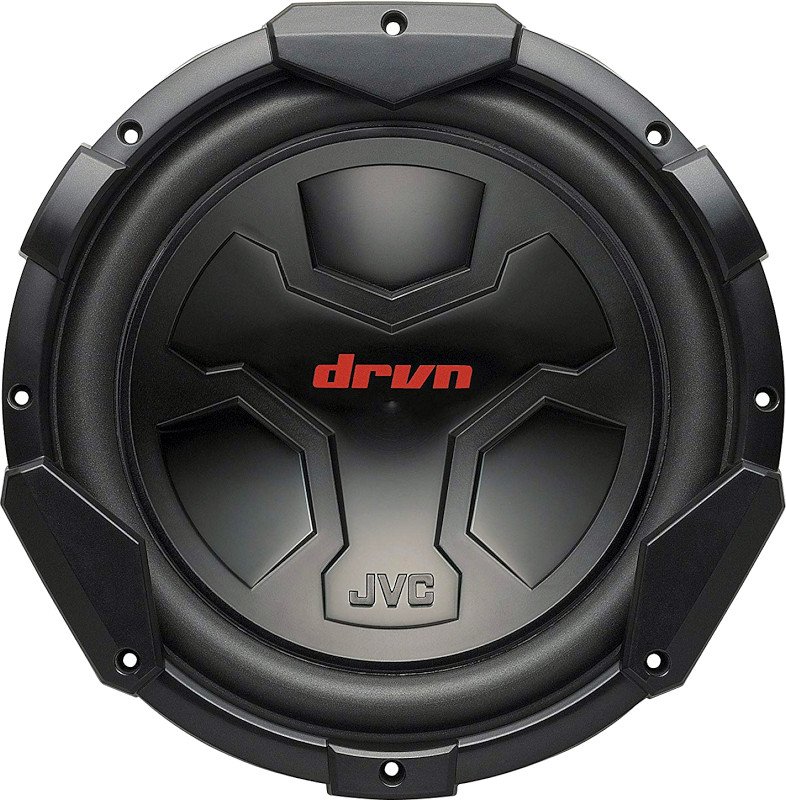Subwoofer per auto da 30 cm, modello JVC CS-G1200, driver passivo a singola bobina 4 ohm, diametro 12 pollici. Vista principale.