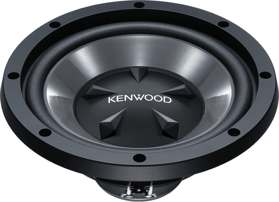 Subwoofer per auto da 30 cm, modello Kenwood KFC-W112S, driver passivo a singola bobina 4 ohm, diametro 12 pollici. Vista principale.